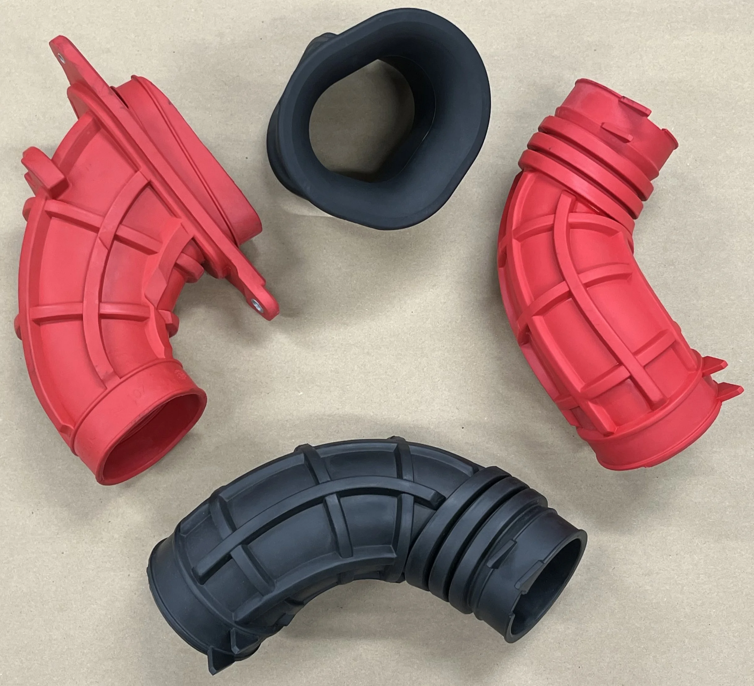 Custom molded rubber components for industrial applications